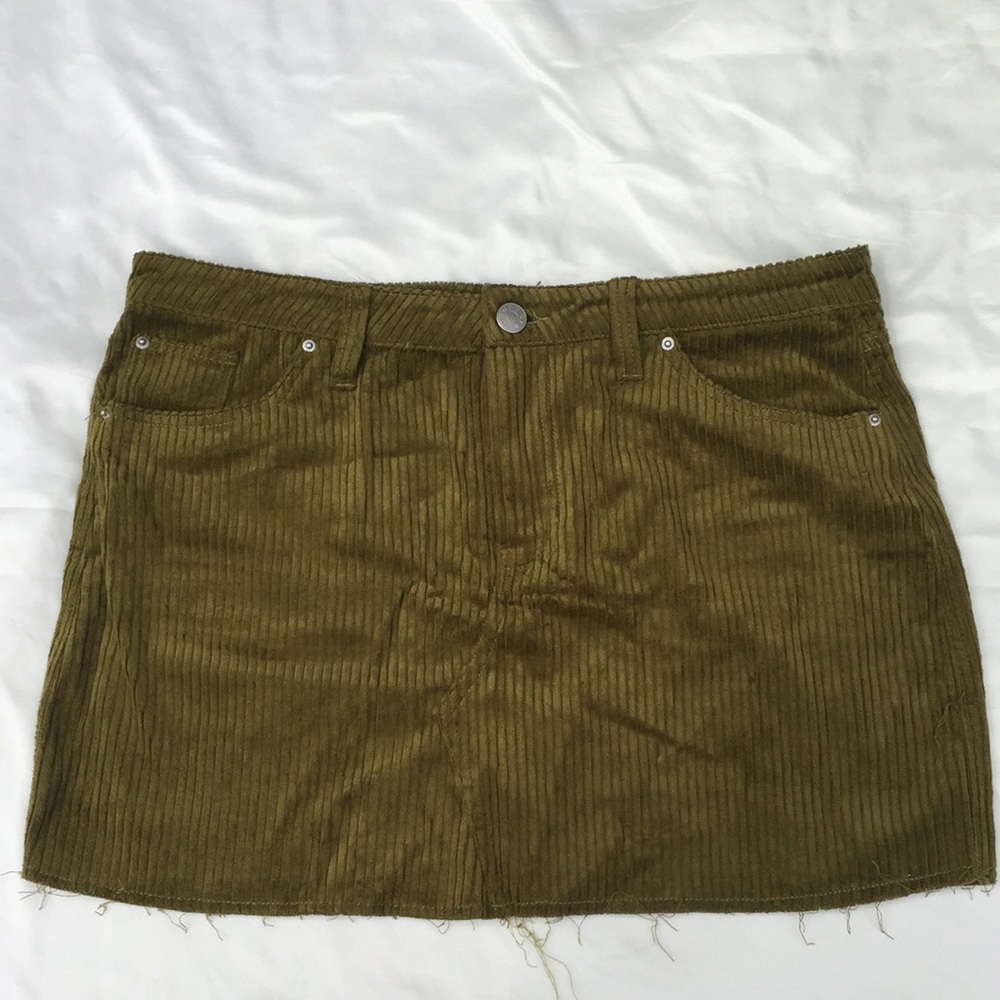 BDG Green Corduroy Skirt - Picture 1 of 3